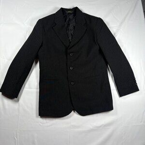 Amherst Collection Black Pinstripe Blazer Boys Size 10 Reg Jacket